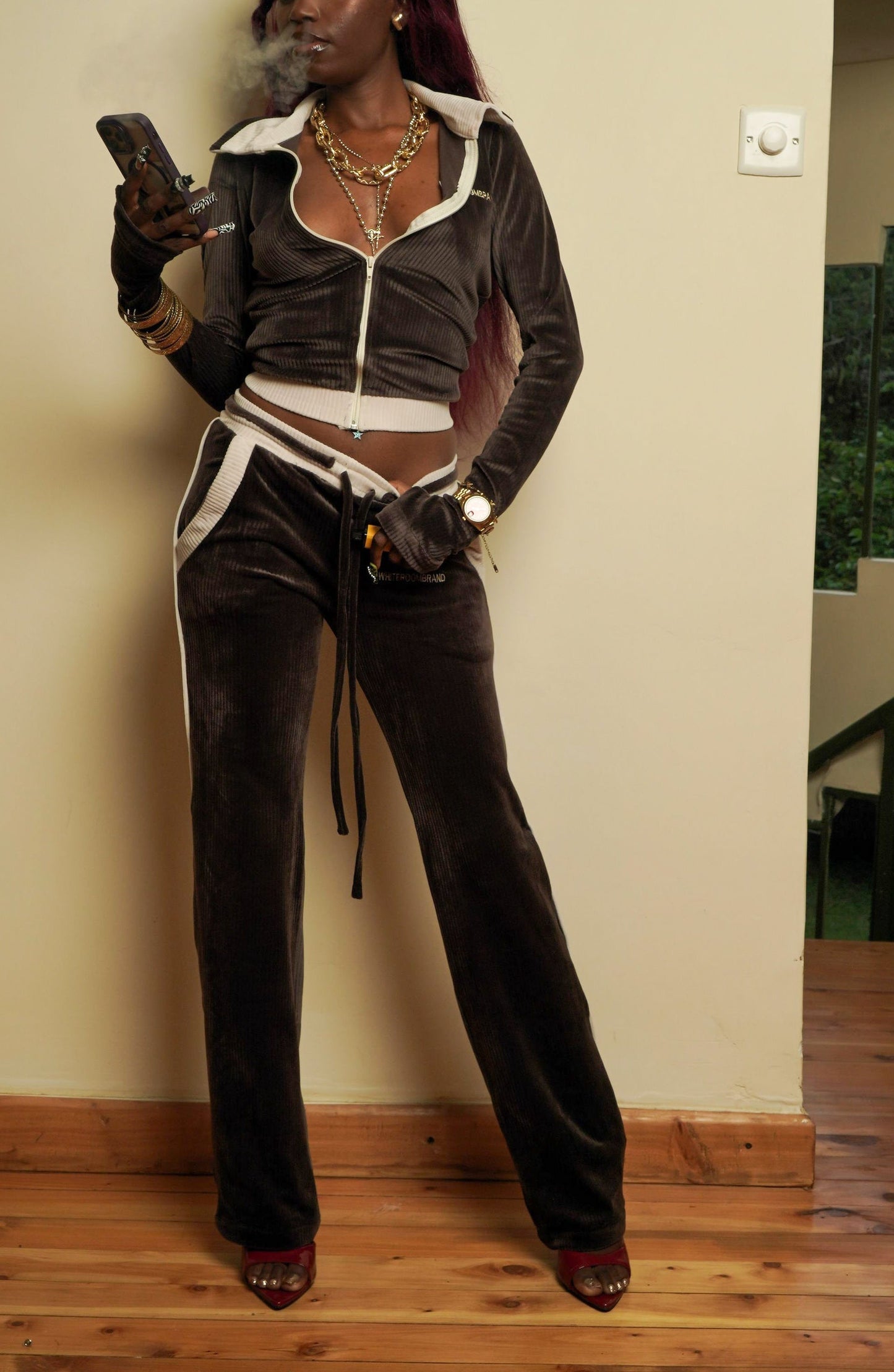 NAYOMI LOUNGE SET (chocolate brown)