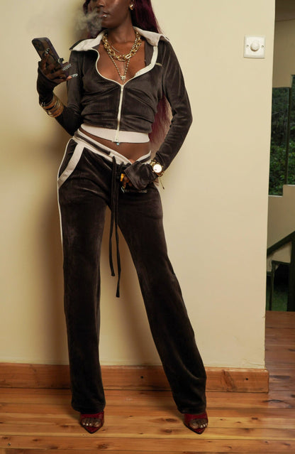 NAYOMI LOUNGE SET (chocolate brown)